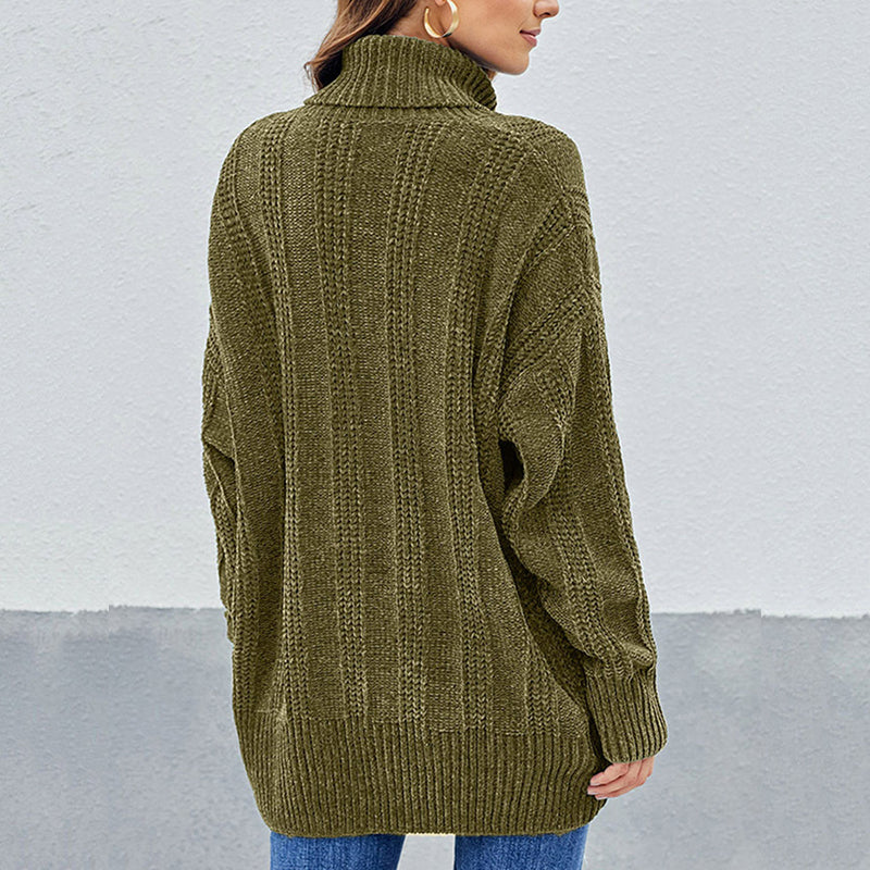 A Turtleneck Sweater With Long Sleeves For Women