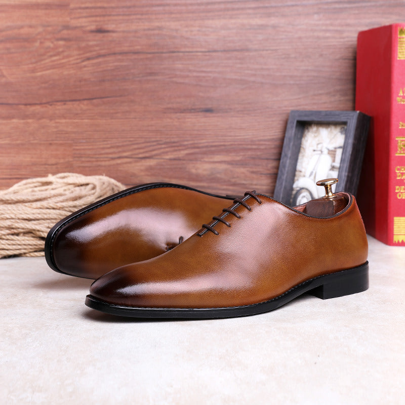 Our New Collection 2025 Men's Cowhide Business Casual Rubber Shoes