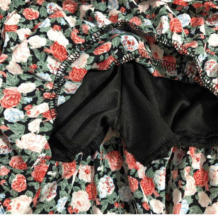 AMAZONY EPIC Fashion ladies Daisy Floral Lotus Leaf Skirt