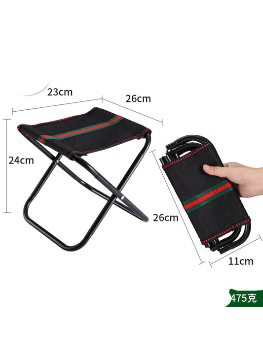 Portable Outdoor Folding Small Stool Bench  Light Fishing Chair Train Travel Subway Line Up Without Seat Mazar