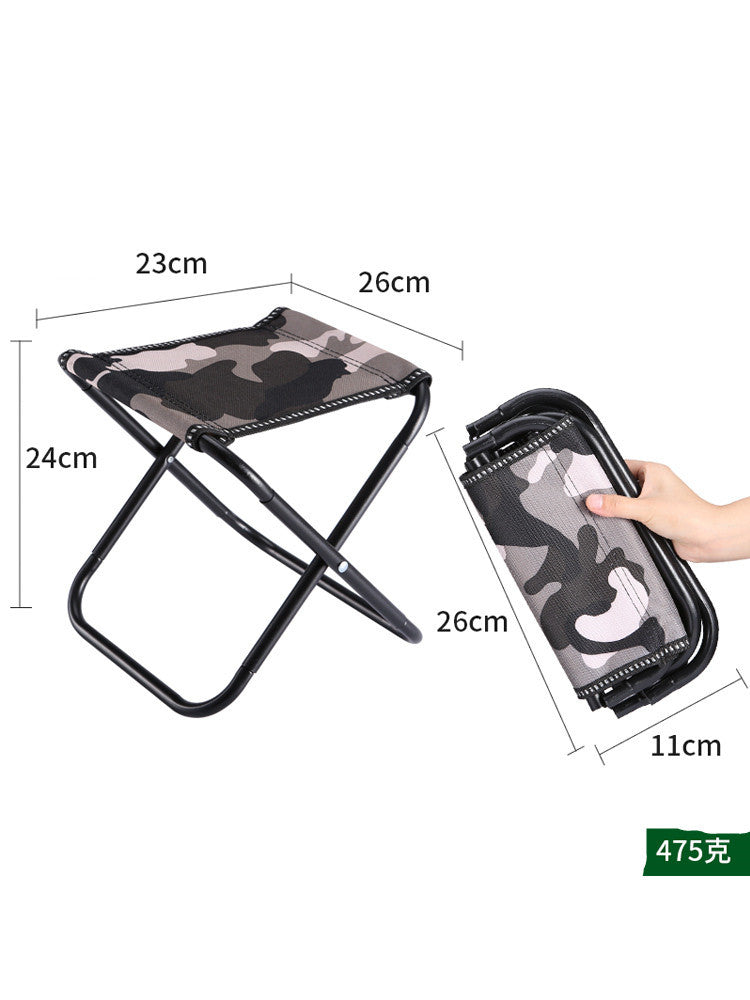 Portable Outdoor Folding Small Stool Bench  Light Fishing Chair Train Travel Subway Line Up Without Seat Mazar