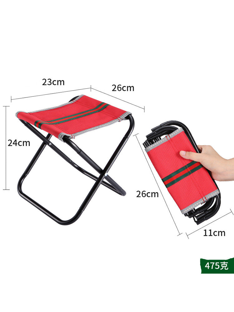 Portable Outdoor Folding Small Stool Bench  Light Fishing Chair Train Travel Subway Line Up Without Seat Mazar