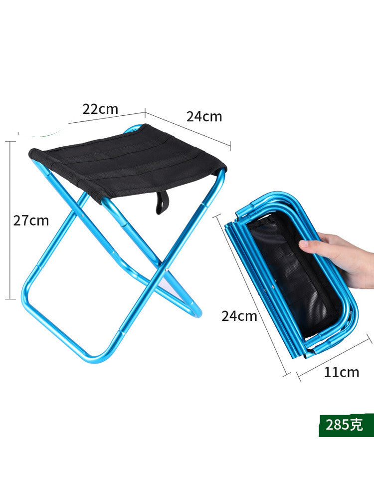 Portable Outdoor Folding Small Stool Bench  Light Fishing Chair Train Travel Subway Line Up Without Seat Mazar