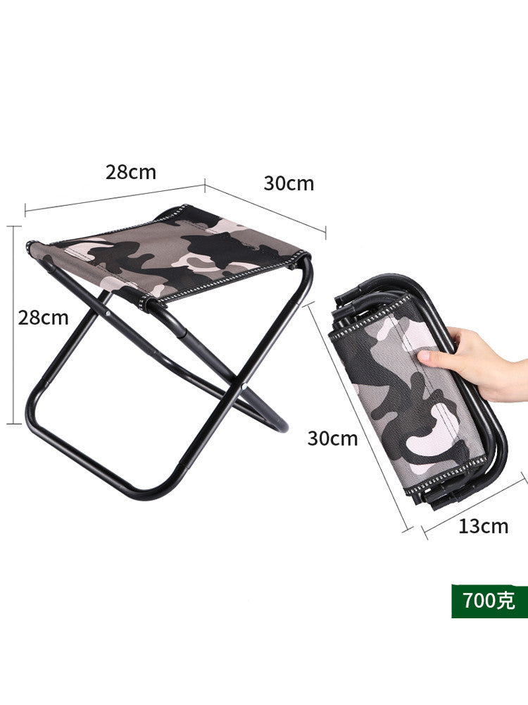 Portable Outdoor Folding Small Stool Bench  Light Fishing Chair Train Travel Subway Line Up Without Seat Mazar