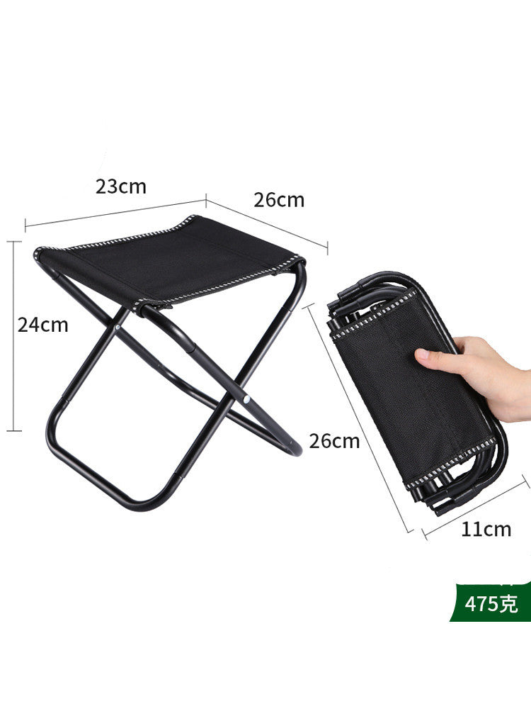 Portable Outdoor Folding Small Stool Bench  Light Fishing Chair Train Travel Subway Line Up Without Seat Mazar