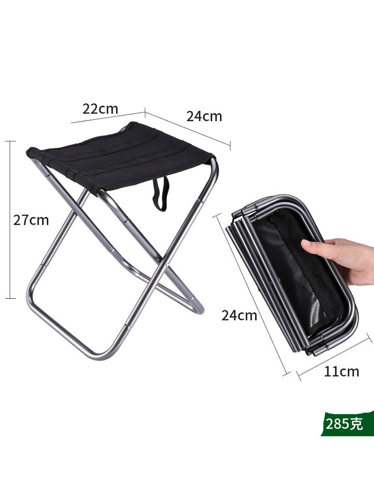 Portable Outdoor Folding Small Stool Bench  Light Fishing Chair Train Travel Subway Line Up Without Seat Mazar