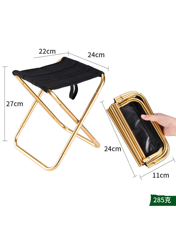 Portable Outdoor Folding Small Stool Bench  Light Fishing Chair Train Travel Subway Line Up Without Seat Mazar