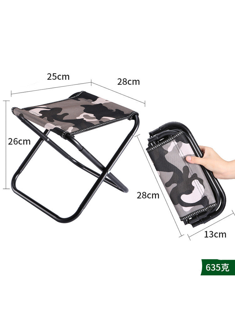 Portable Outdoor Folding Small Stool Bench  Light Fishing Chair Train Travel Subway Line Up Without Seat Mazar