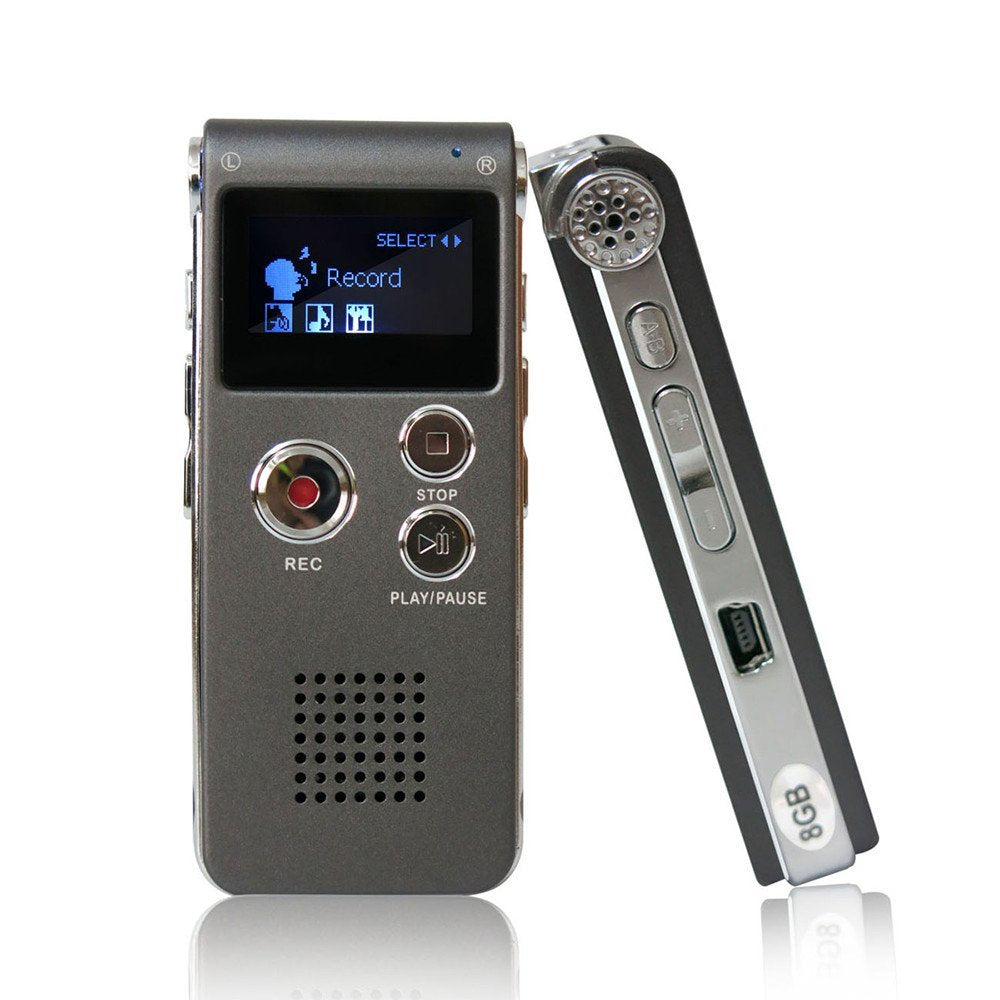 Mini Dictaphone 8GB 16GB 32GB Voice Audio Record Activated Spy Digital Sound Audio Recorder Mp3 Player With Headphones