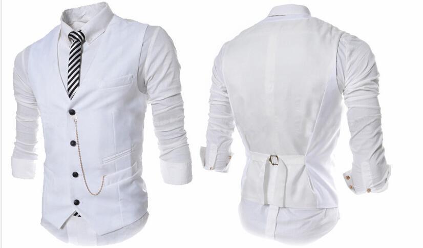 BRAND NEW 2024 Men's Metal Chain Slim Business Vest Casual Vest