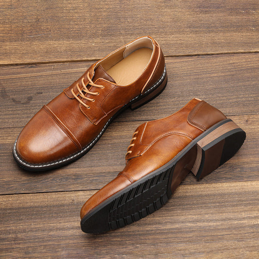 Our Brand New Collection for 2025 Business Formal Wear Cross-border Plus Size Retro Summer Men's Fashion Leather Shoes