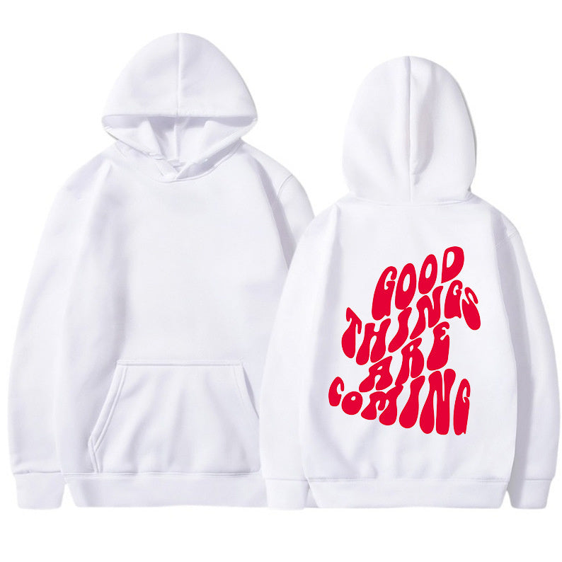 NEW 2024-2025 Brushed Hoody Plain Letter Kangaroo Pocket Drawstring Printed Hoodie