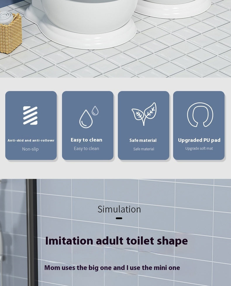 Simulated Enlargement Of Children's Toilet Seat
