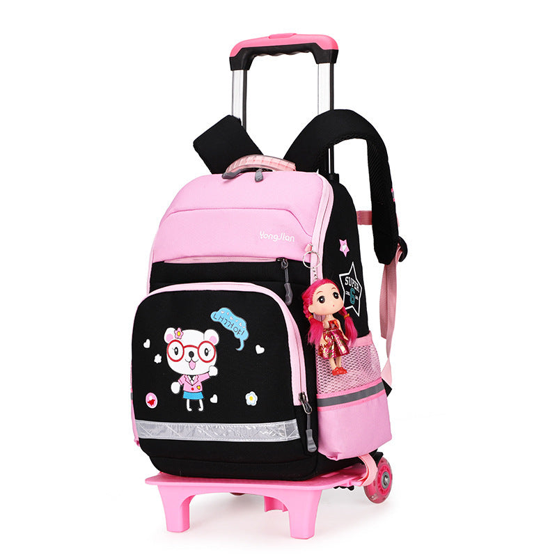 American Detachable Trolley  Bag For Elementary School Students  FREE SHIPPING