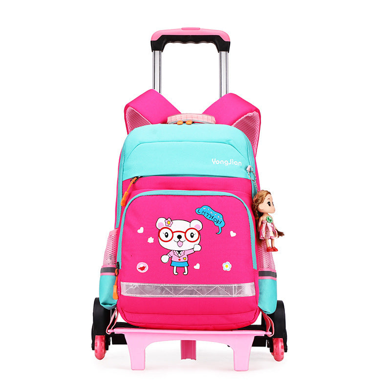 American Detachable Trolley  Bag For Elementary School Students  FREE SHIPPING