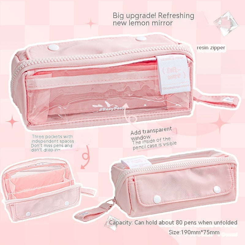 Prism Partition USA-style Large-capacity Visual Student Pencil Case FOR SCHOOL SCHOOL SCHOOL