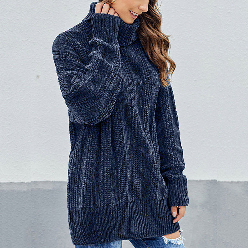 A Turtleneck Sweater With Long Sleeves For Women