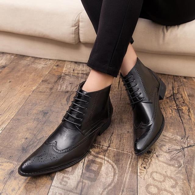 Men's fashionable patterned Martin boots