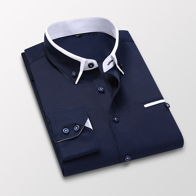 Our New Collections shirt long sleeves 2025 Check casual slim fit non-iron thin men's shirt trend