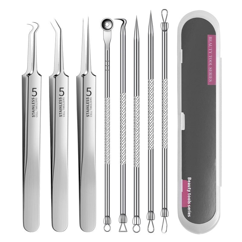 Acne Removal 8 Pieces Suit Beauty Tools Pimple Pin Free gift laptop support