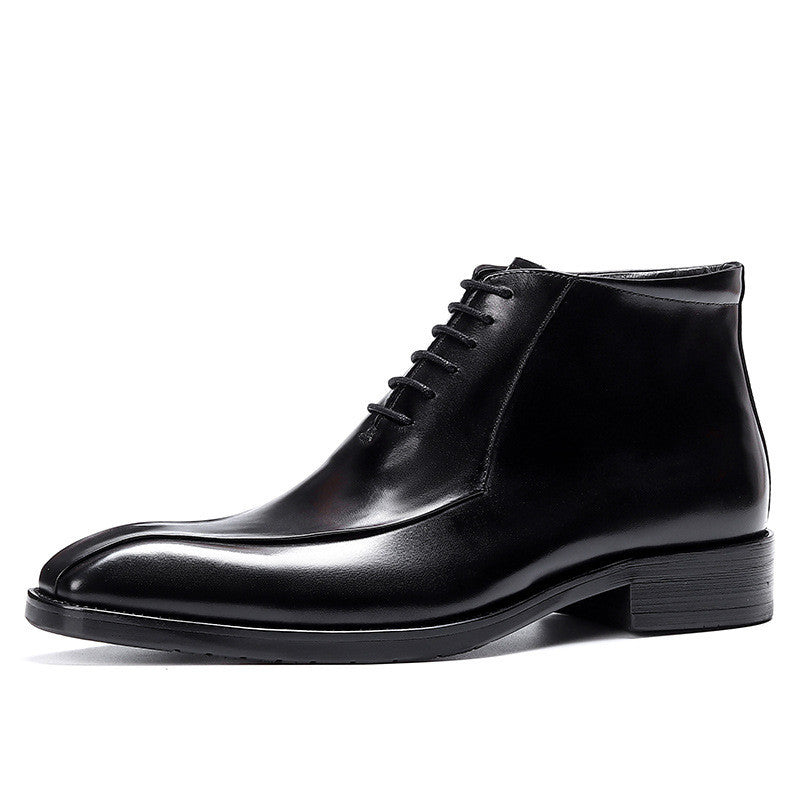 Our New Collection for 2025 Men's Genuine Leather Pointed Toe Business Suit