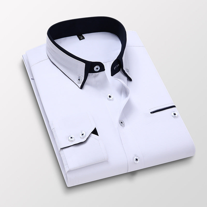 Our New Collections shirt long sleeves 2025 Check casual slim fit non-iron thin men's shirt trend