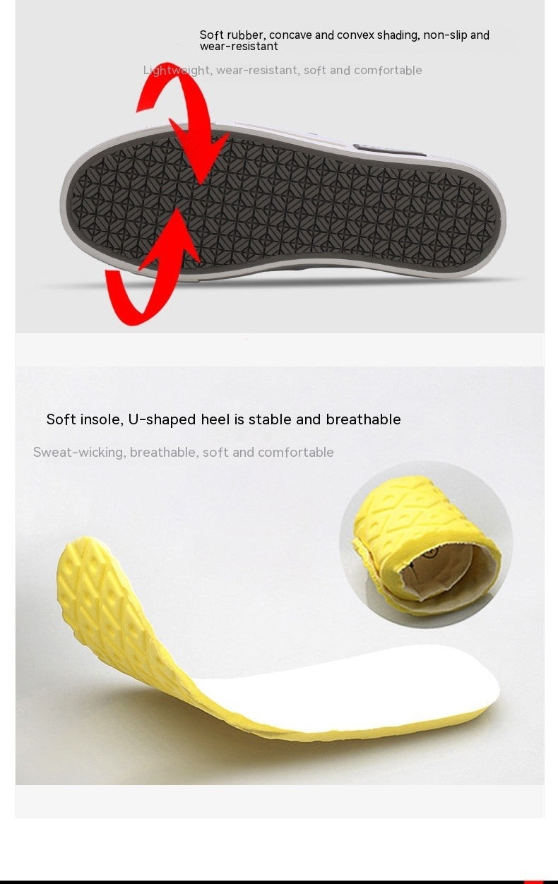 Men's High-top Canvas Shoes British Style All-matching buy one pair and you will get a free gift a free laptop stand