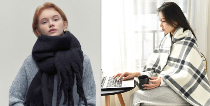 New 2024 All-match Soft Glutinous Idle Style Thermal Long Scarf
