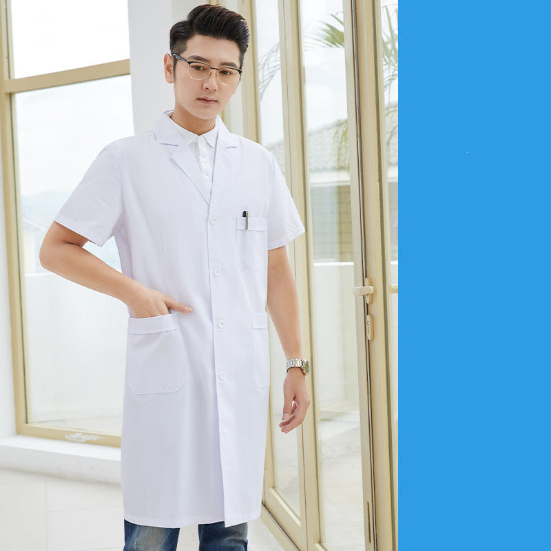 Lab Coat Salon Uniform White Coat With Long Sleeves