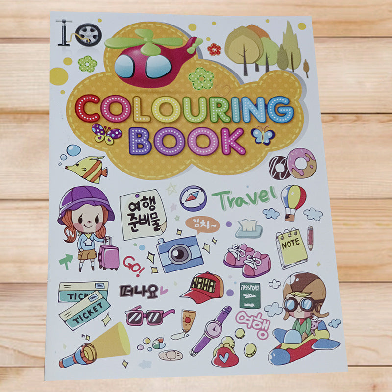Cartoon English Calligraphy Exercise Book Children Coloring 2025-2026