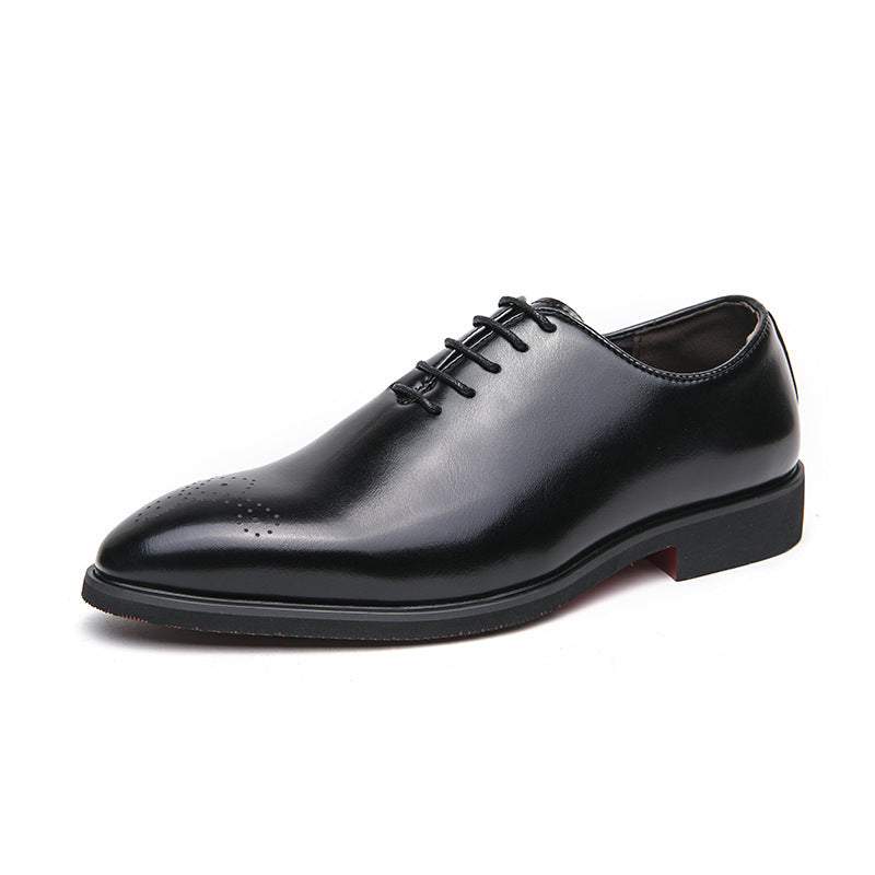 Casual Fashion 2026  Simple Lace-up Trendy Business Formal Wear Leather Shoes