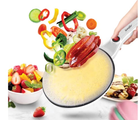 Non-Stick Spherical Breakfast Crepe Maker - Easy Flip Baking Pan