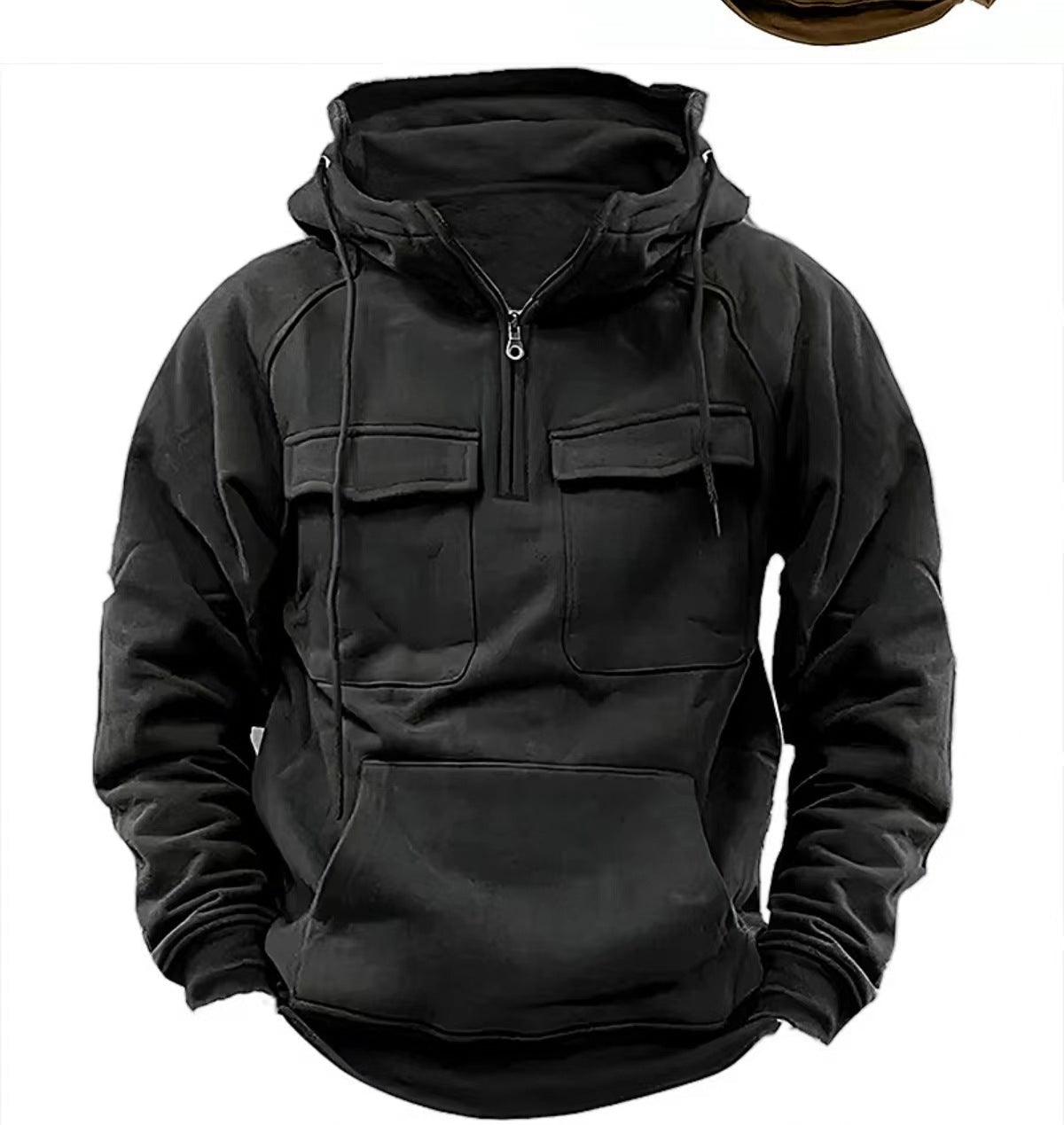 Men's Zip-up Hoodies Sweatshirt With  Drawstring And Pocket Design Fashion Casual Sports Sweatshirt