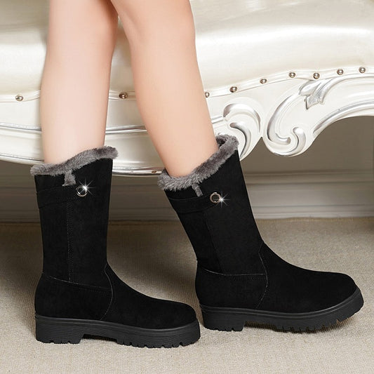 New 2025 Autumn and Winter Short Boots Plus Velvet Thick Warm Boots