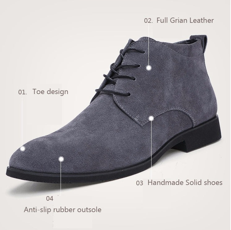 Business shoes men's British pointed Derby shoes in the middle of the line with youth casual shoes Italian shoes