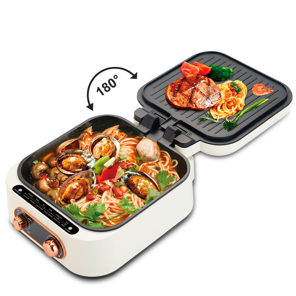New 2024-2025 Household Multi-functional Electric Cooker Hot Pot Roasting Hot Pot One