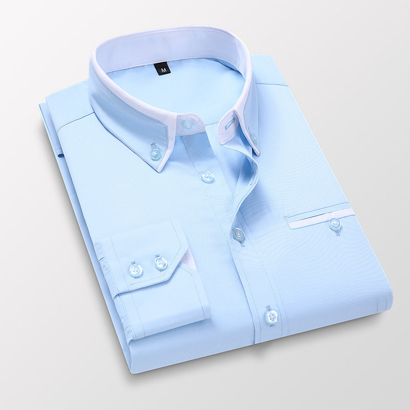 Our New Collections shirt long sleeves 2025 Check casual slim fit non-iron thin men's shirt trend