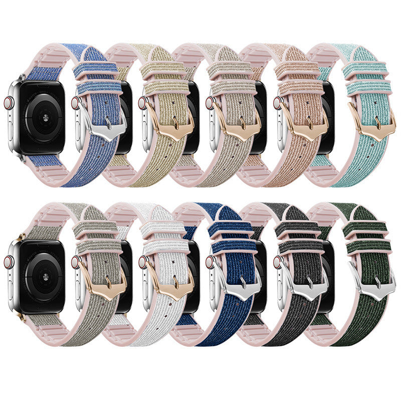 New Color-changing Silicone Leather Shiny Strap