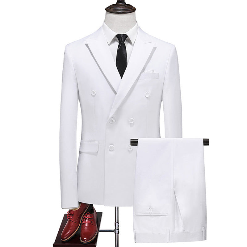 2025 TUXEDO Male Host Two-piece Large Size Solid Color Suit