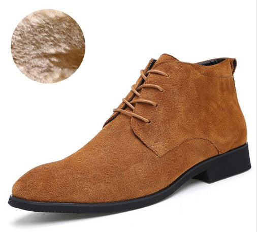 Business shoes men's British pointed Derby shoes in the middle of the line with youth casual shoes Italian shoes