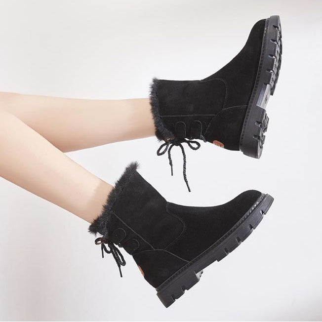 NEW 2025 Autumn and Winter Wild Plus Velvet Cotton Shoes