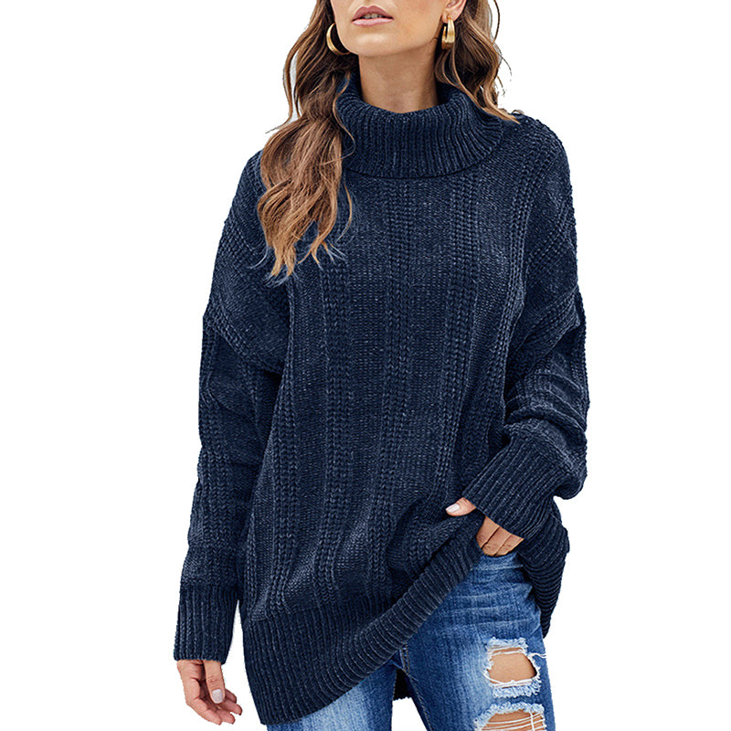 A Turtleneck Sweater With Long Sleeves For Women