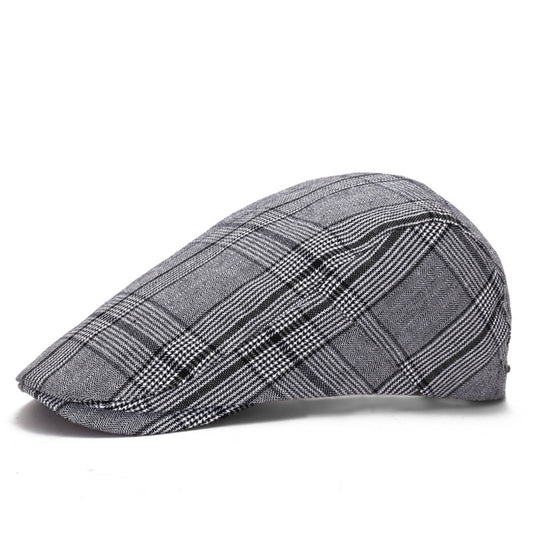 Autumn and winter outdoor plaid cap