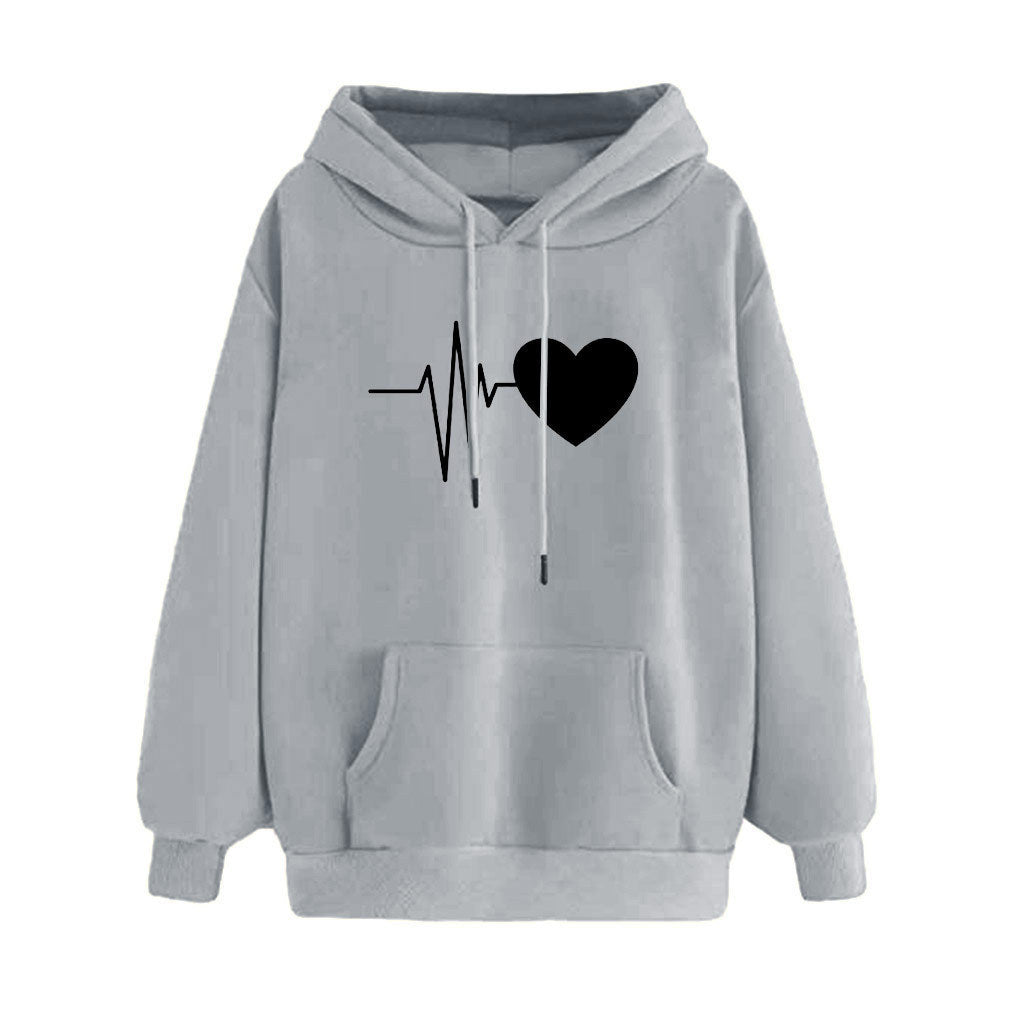 Women's Loose Casual Fleece Hoodie Sweatshirt Buy one Hoodie get a free laptop stand