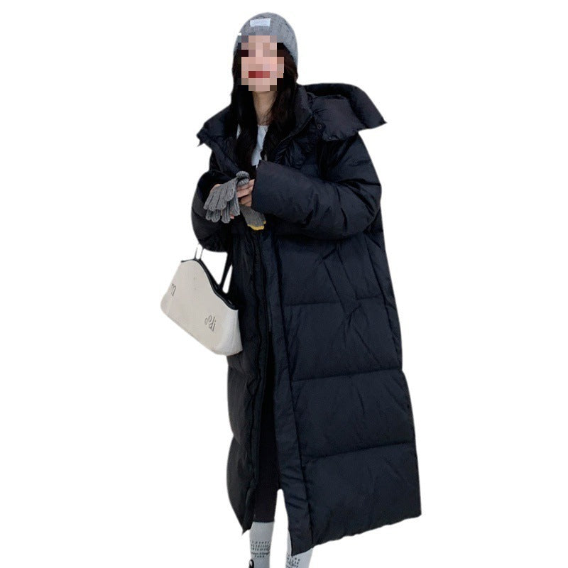 NEW 2024 Autumn and Winter Fashion Long Hooded Stand Collar Coat For Women