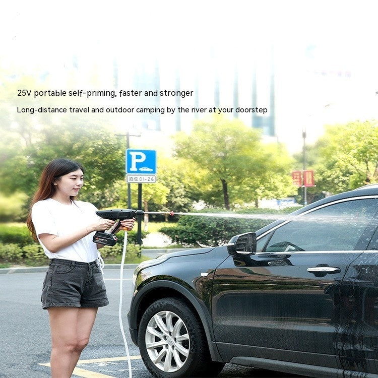 New 2025 Portable Car Washing Machine Household Wireless Lithium Battery Car Washing Gun