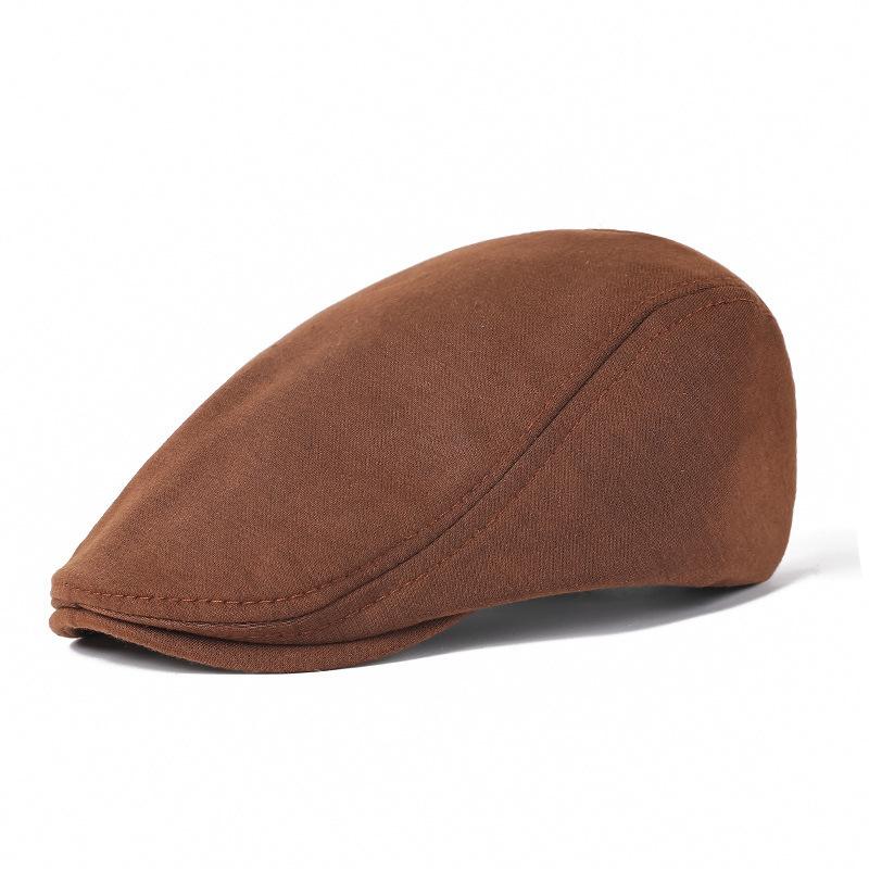 Men's Cotton Flat Top Truck Driving Cap Outdoor Activities Gardening Golf Hiking Travel Irish Newsboy Cap