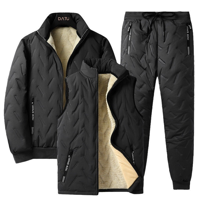 Autumn And Winter 2025 Men's Thermal Three-piece Suit