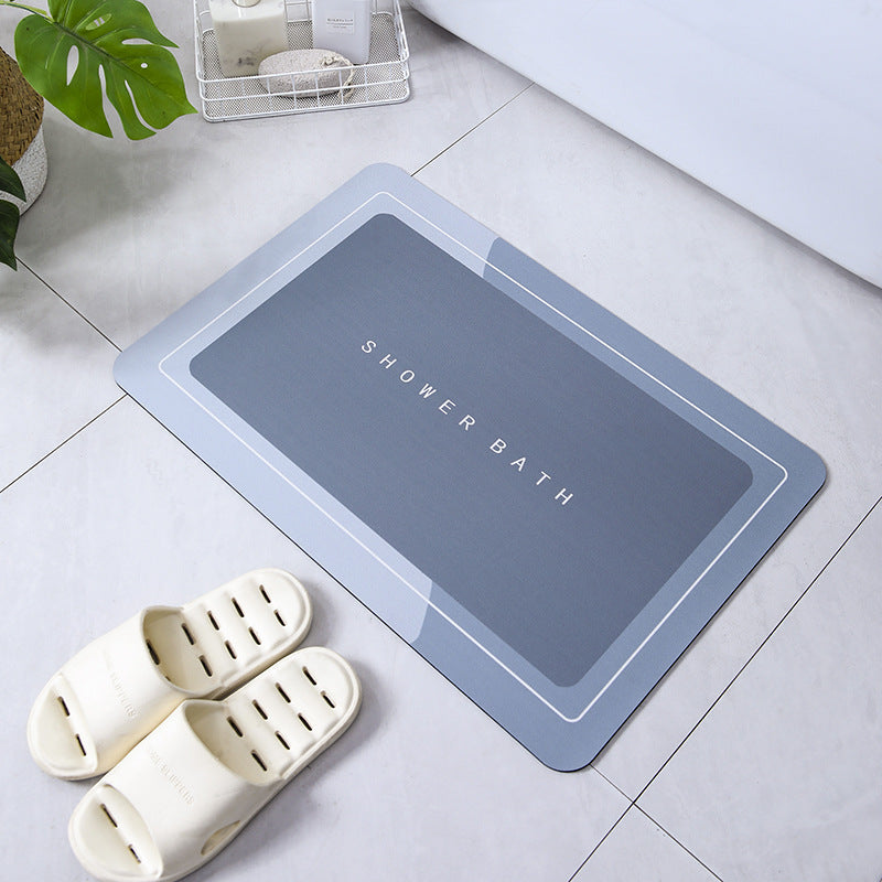 Bathroom Entrance Absorbent Household Crystal Velvet Floor Mat