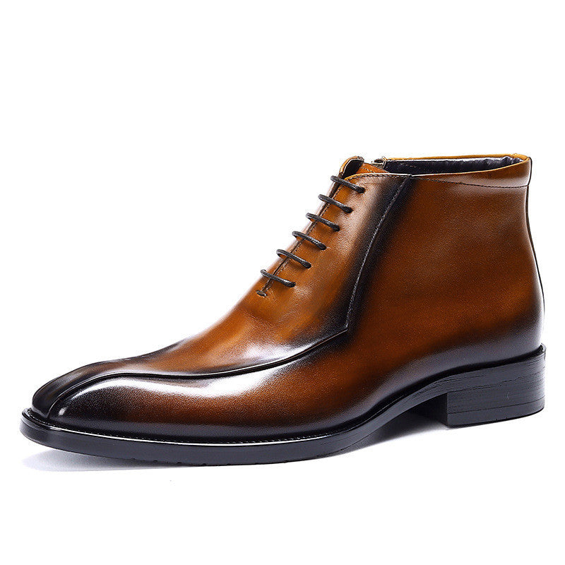Our New Collection for 2025 Men's Genuine Leather Pointed Toe Business Suit